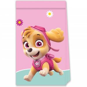 4 Sacos Brinde Papel Patrulha Pata - Skye & Everest