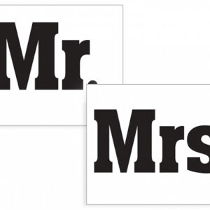 Autocolantes 'Mr/Mrs'