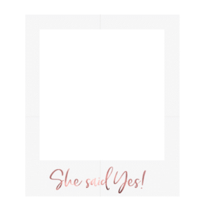Adereço Fotografia (Photo booth) 'She said yes!'