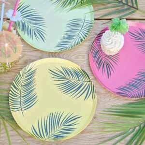 8 Pratos 25cm Hawaiian Tiki Tropics