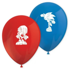 8 Balões Latex Sonic The Hedgehog