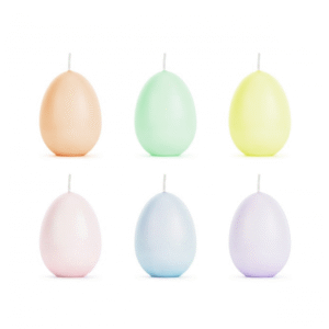 6 Velas Ovos da Páscoa + Caixa