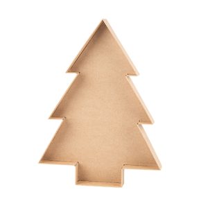 Tabuleiro Árvore de Natal em cartão kraft 40x29,5x4cm