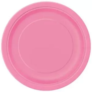 8 Pratos Papel 18cm Rosa Choque