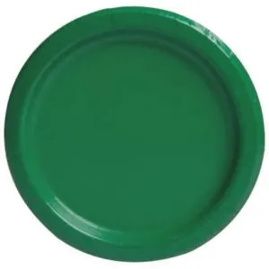 8 Pratos Papel 18cm Verde Escuro