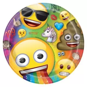 8 Pratos 23cm Emoji