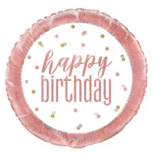 Balão Rose Gold Birthday