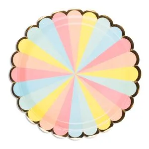 8 Pratos 23cm Candy Pastel