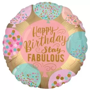 Balão Happy Birthday Pastel