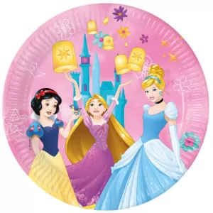 8 Pratos 23cm Princesas Disney