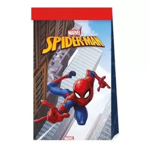 4 Sacos Brinde Papel Spiderman